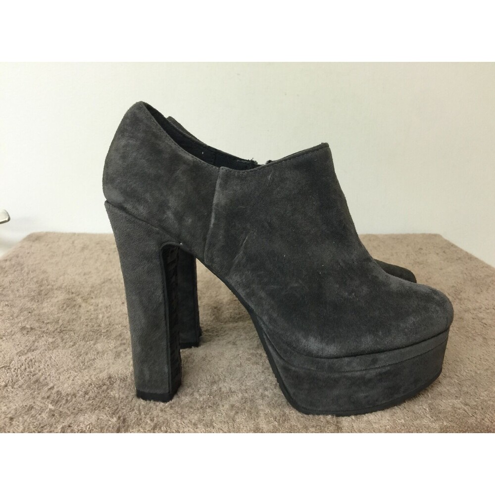 Bertie Gray Suede Leather  High Heel zipper  Ankle Boots Size EUR 37